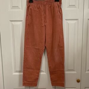 Cos dusty rose pink drawstring relaxed fit corduroy pants size 2